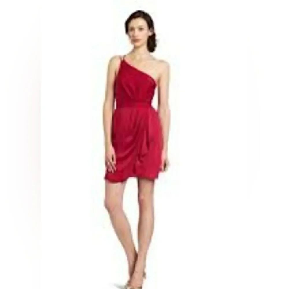 BCBGENERATION One Shoulder Grecian Ruffled Mini Dress